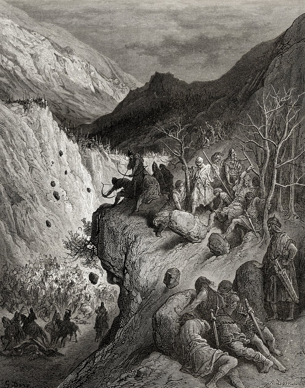 Bernhard von Kärnten überrascht von türkischen Überfällen, Illustration aus 
