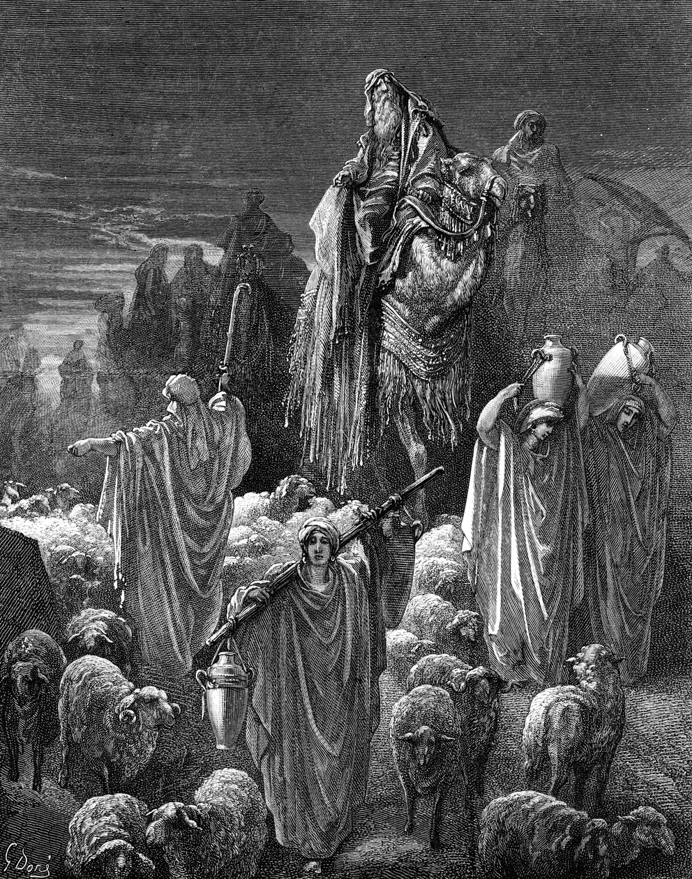 Jakob reist nach Ägypten, von Gustave Doré von Gustave Dore