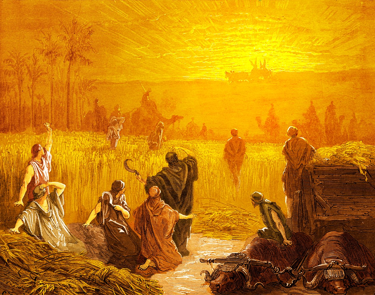 Rückkehr der Bundeslade nach Beth-Schemesch, von Doré - Bibel von Gustave Dore