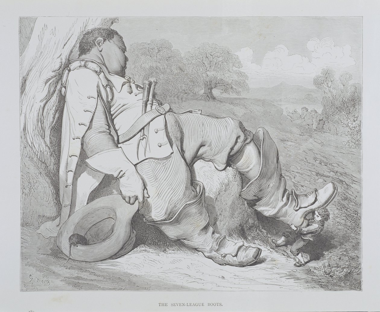 Die Siebenmeilenstiefel, ca. 1868 von Gustave Dore