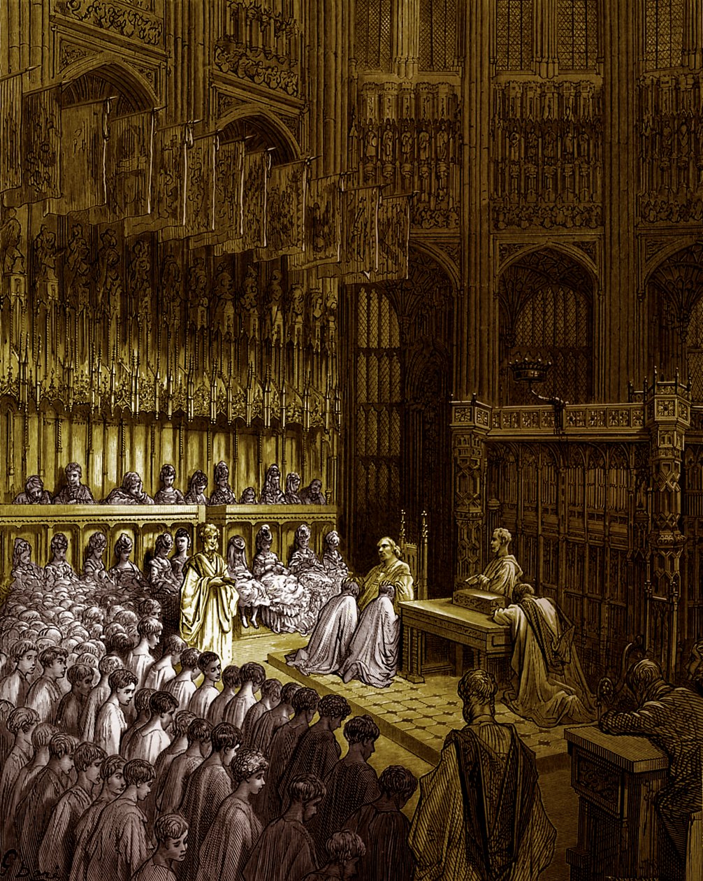 Westminster Abbey - Bestätigung der Westminster Jungen von Gustave Dore