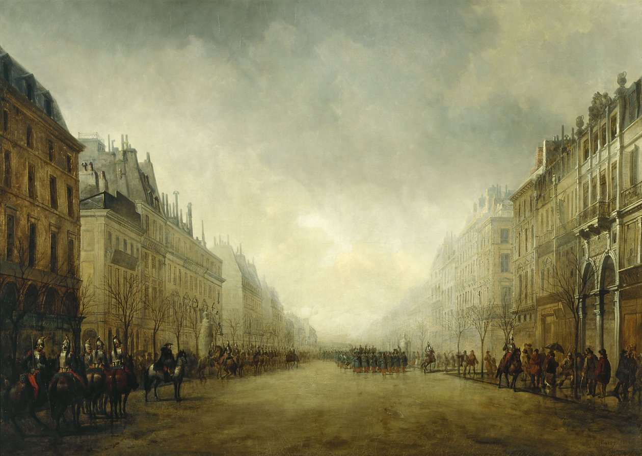 Parade des Prinz-Präsidenten auf den Grand Boulevards von Gustave Edward Barry