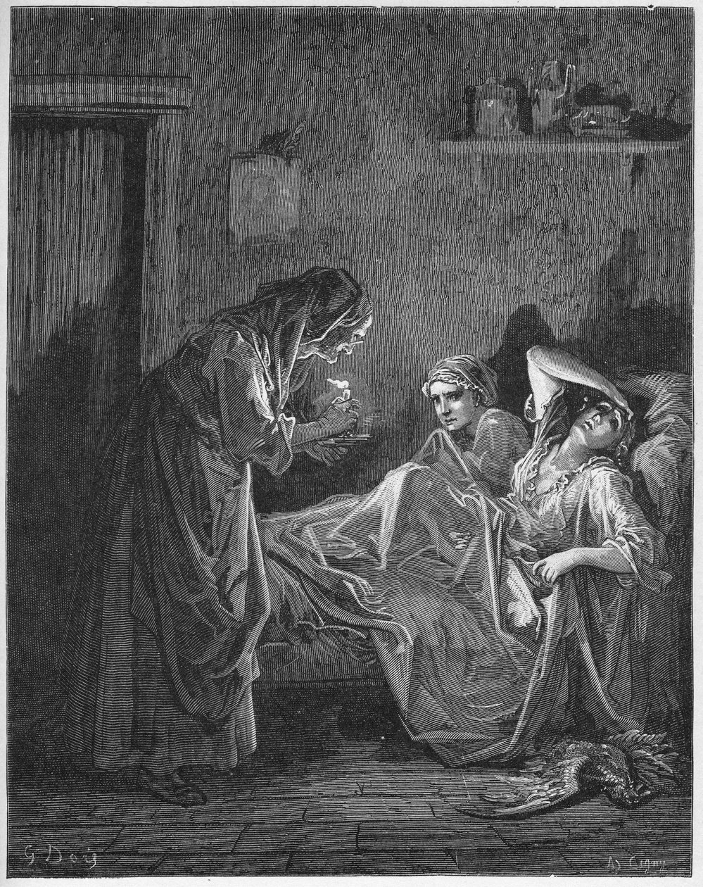 La Vieille et les deux Servantes - Die alte Frau und ihre zwei Dienerinnen - aus 
