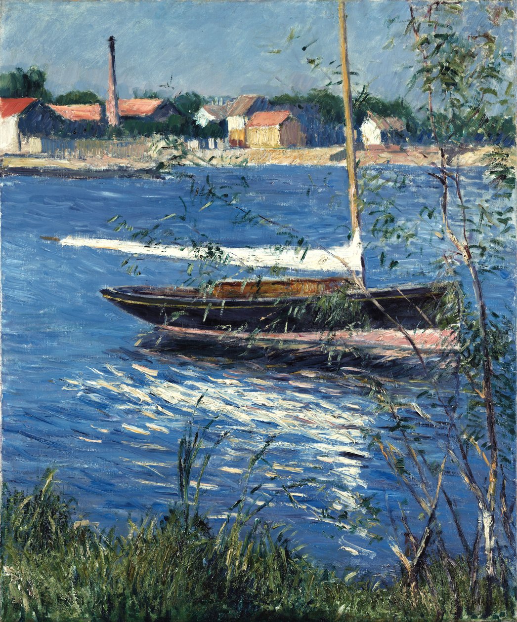 An der Seine bei Argenteuil vertäutes Boot von Gustave Caillebotte