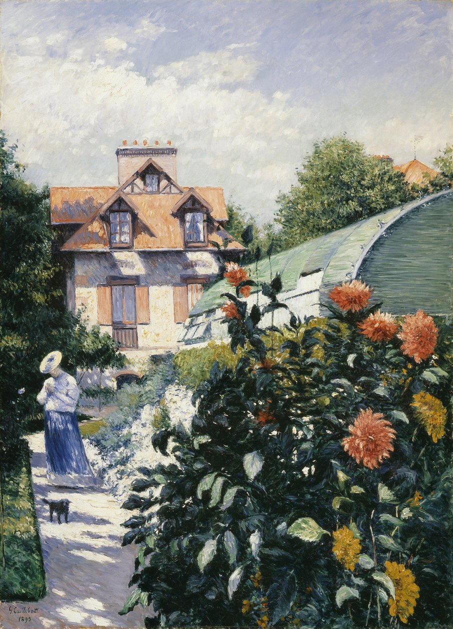 Dahlien, Garten in Petit Gennevilliers von Gustave Caillebotte
