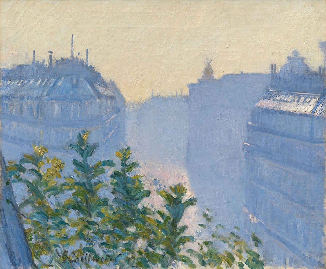 Rue Halévy, Blick von einem Balkon von Gustave Caillebotte