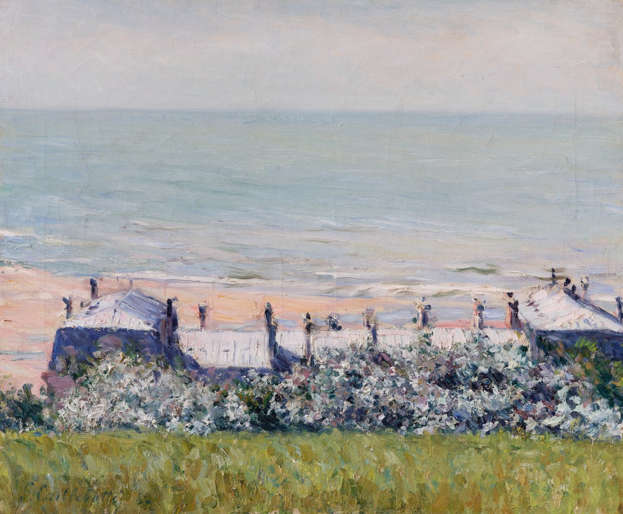 Die Dächer des Hôtel des Roches Noires, Trouville von Gustave Caillebotte