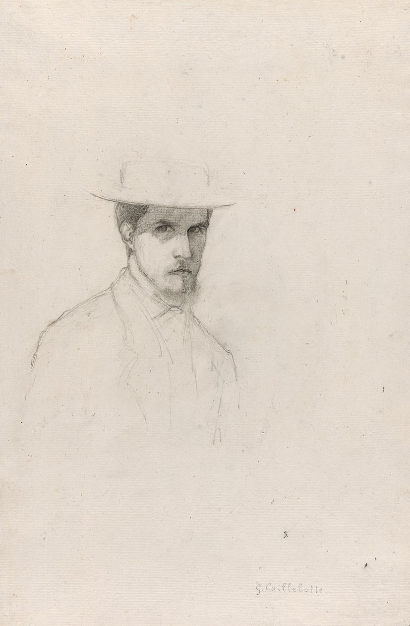 Selbstporträt mit Hut, um 1879 von Gustave Caillebotte