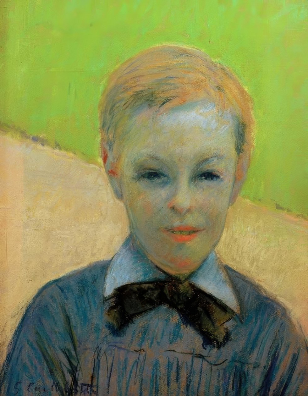 Kinderkopf, auch Porträt von Camille Daurelle genannt von Gustave Caillebotte