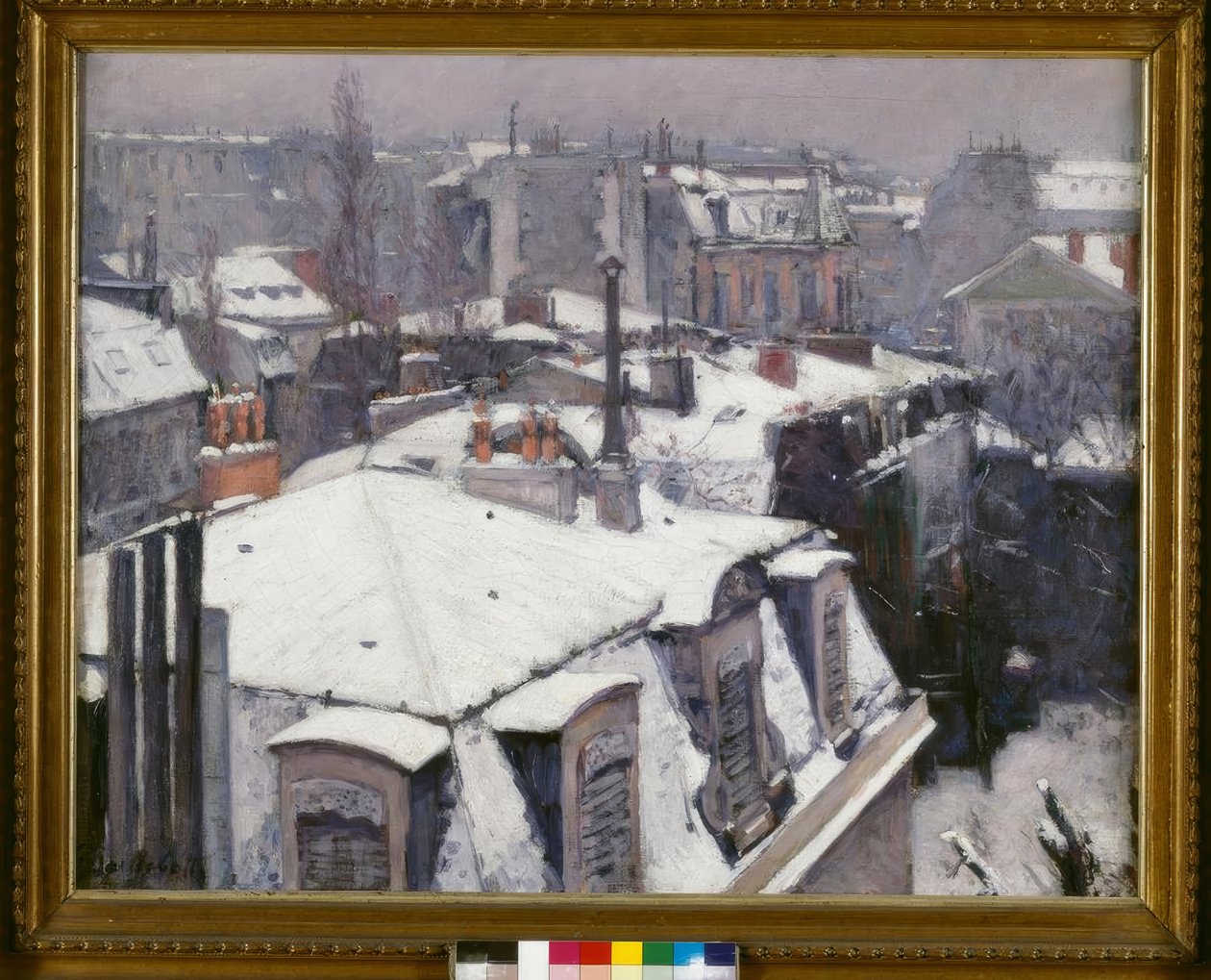Dächer im Schnee von Gustave Caillebotte