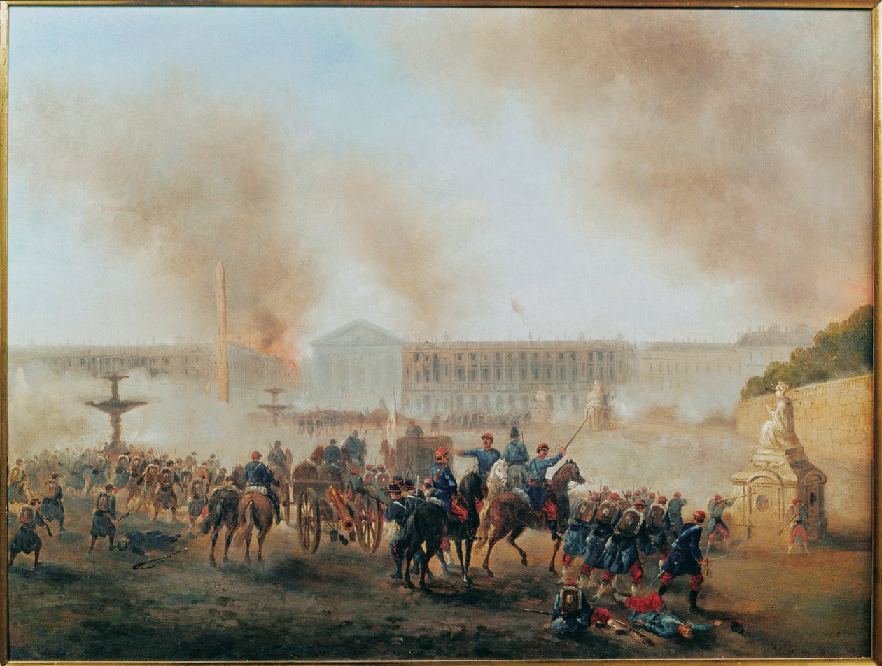 Die Kommune: Schlacht auf der Place de la Concorde von Gustave Clarence Rodolphe Boulanger