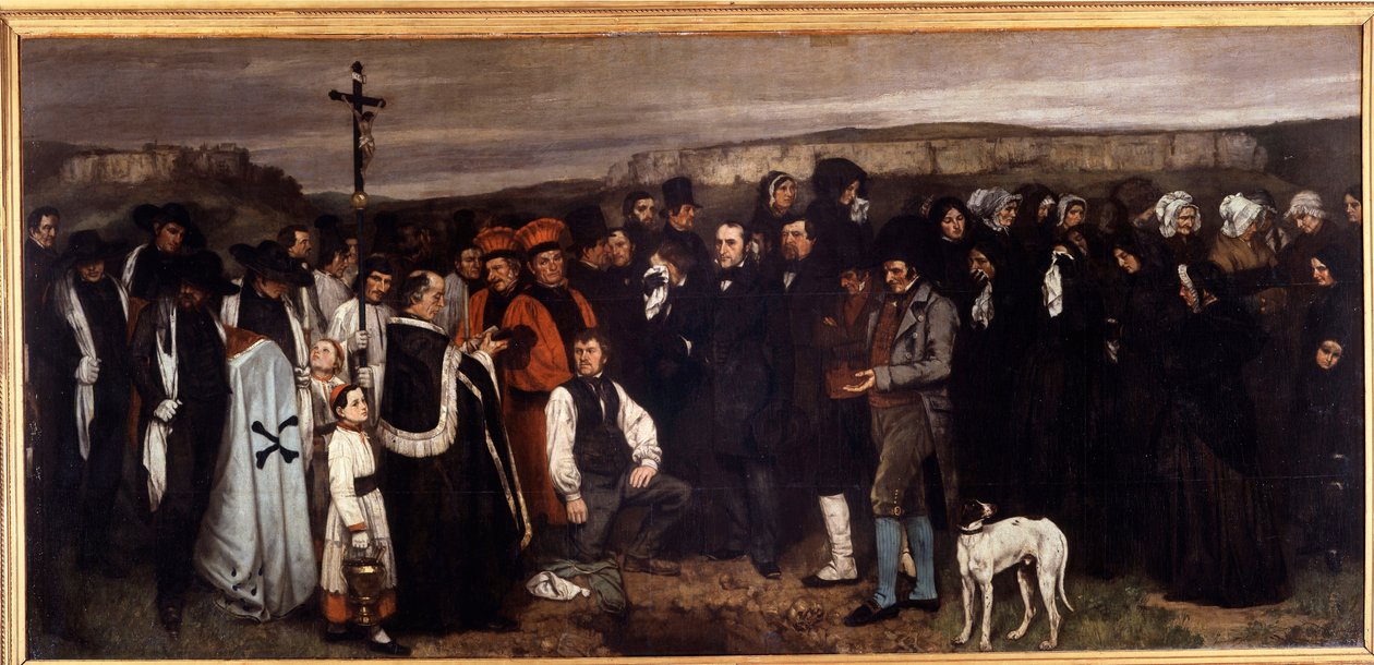 Ein Begräbnis in Ornans von Gustave Courbet