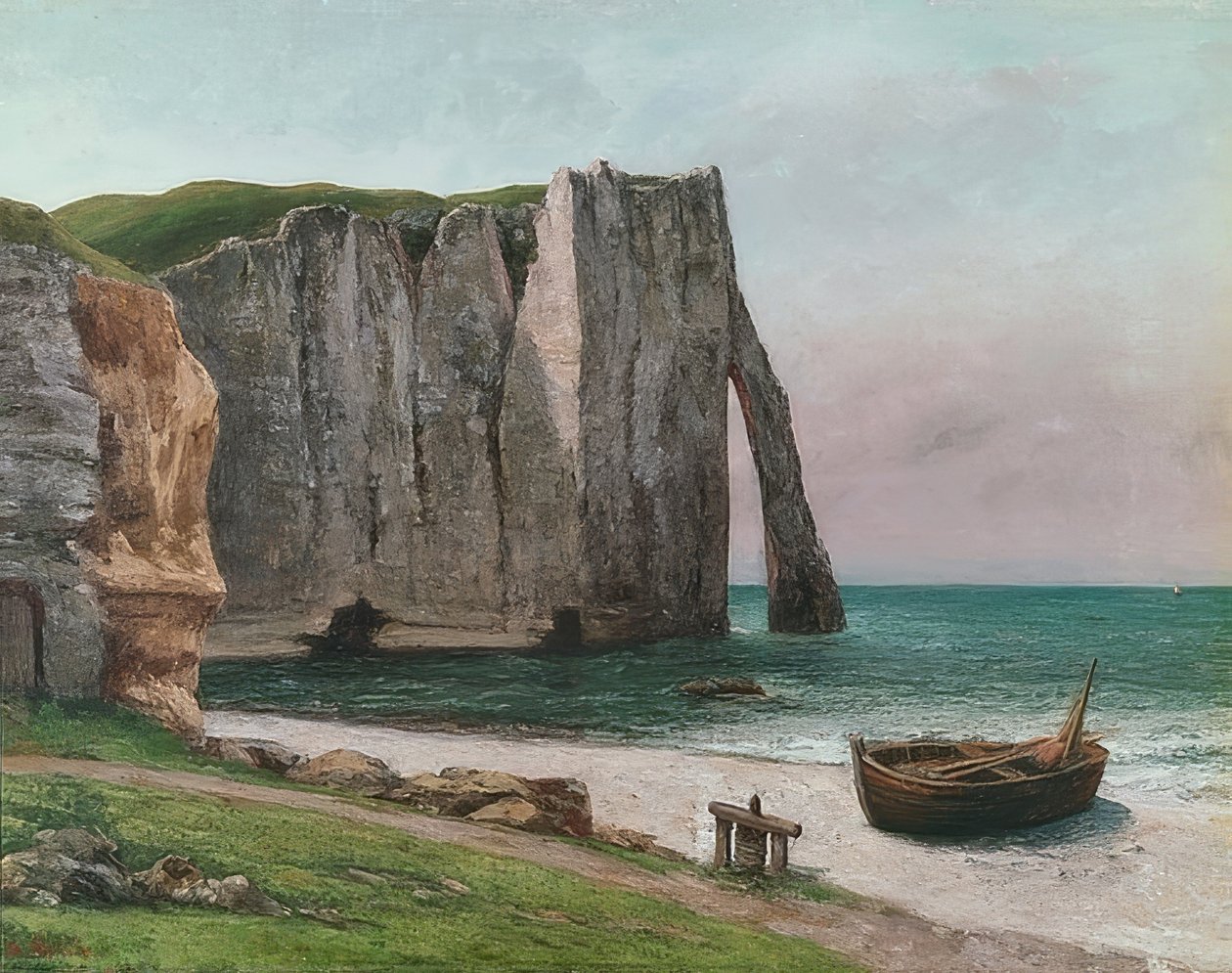 Felsen von Etretat von Gustave Courbet