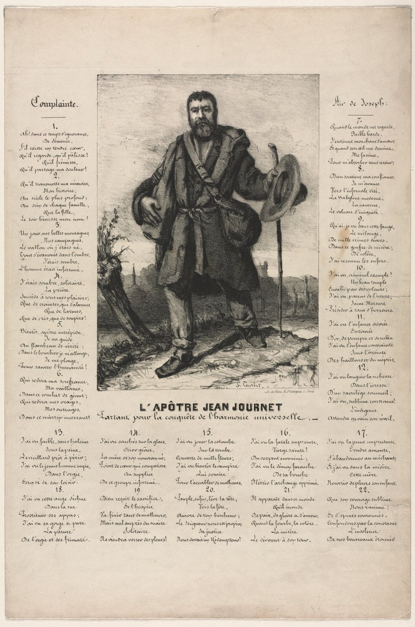Jean Journet auf dem Weg zur Eroberung der universellen Harmonie, 1850 von Gustave Courbet