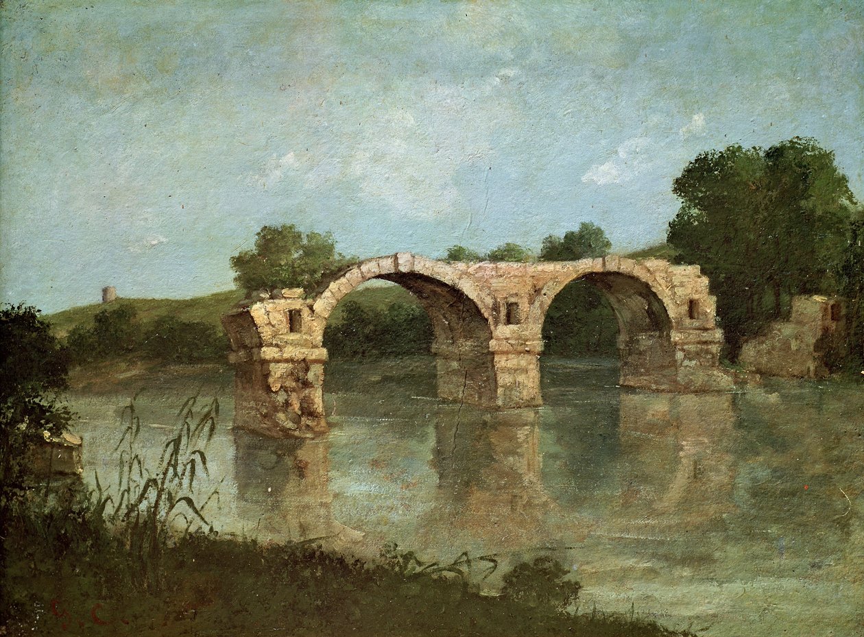Die Brücke von Ambrussum von Gustave Courbet