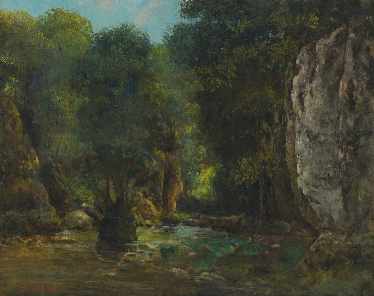 Der schwarze Brunnen (die Schluchten der Loue) von Gustave Courbet