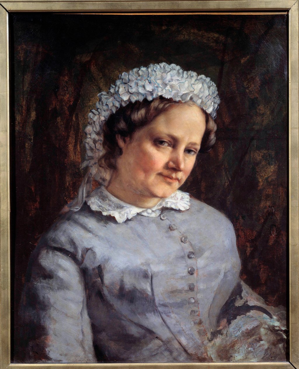 Porträt von Madame Proudhon (1822-1900), Ehefrau des Philosophen und Soziologen Pierre Joseph Proudhon (1809-1865) von Gustave Courbet