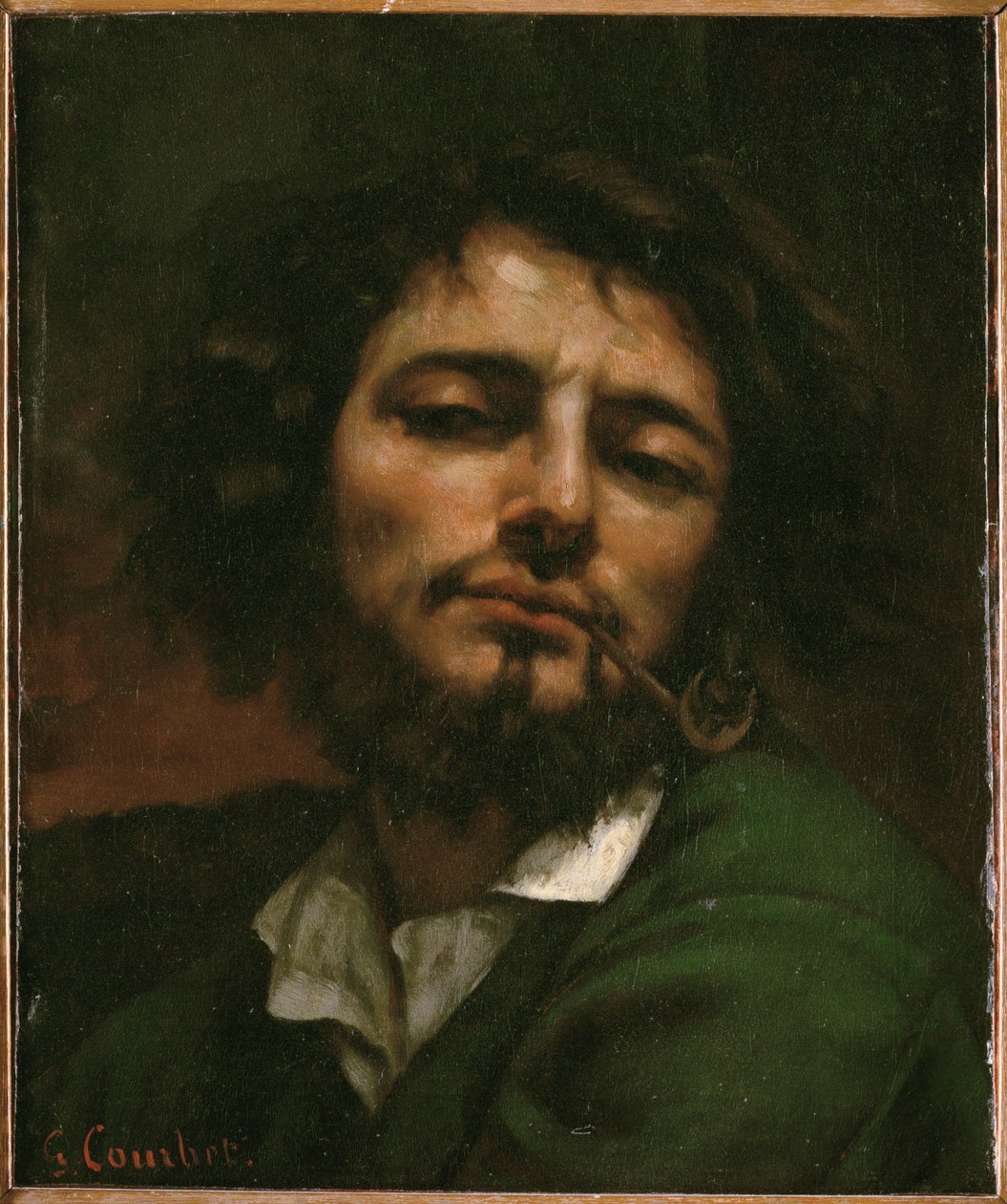 Porträt des Künstlers, "Der Mann mit der Pfeife" von Gustave Courbet