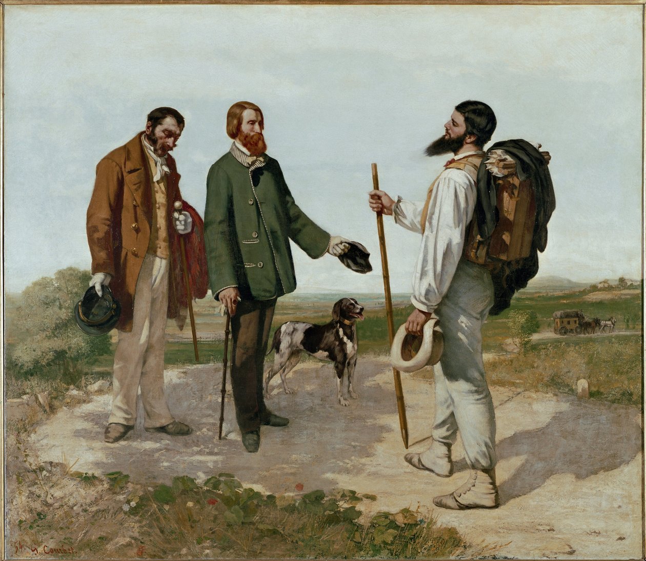 Das Treffen oder Guten Morgen Monsieur Courbet von Gustave Courbet