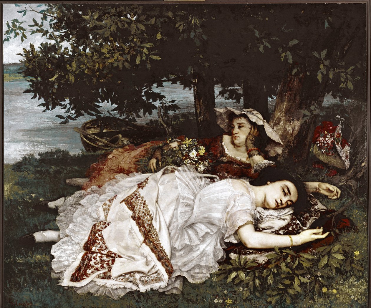 Die Damen am Ufer der Seine von Gustave Courbet