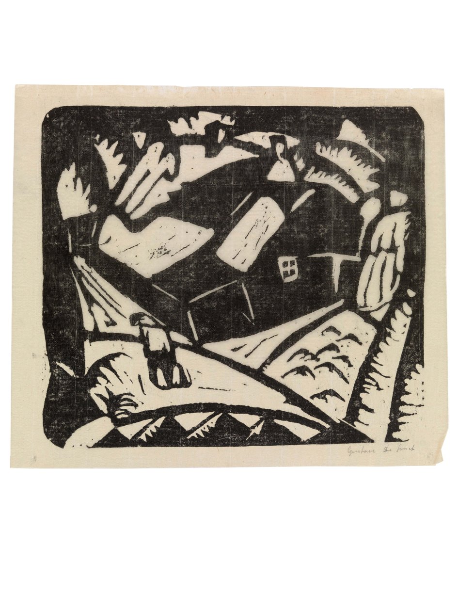 Landschaft oder Landschaft mit Kartoffelerntern von Gustave de Smet