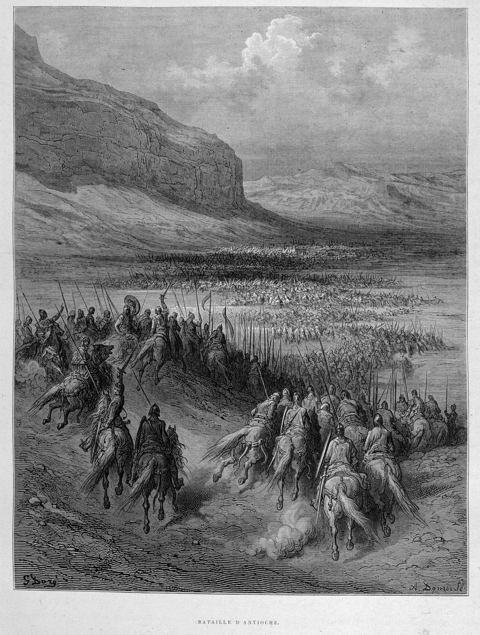 Schlacht von Antiochia während des Ersten Kreuzzugs von Gustave Doré von Gustave Dore