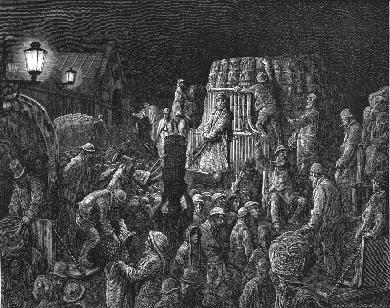 Covent Garden Market - Früher Morgen, 1872 von Gustave Dore