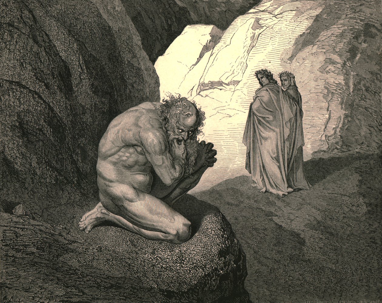 Verfluchter Wolf! Deine Wut soll dich innerlich verzehren!, ca. 1890 von Gustave Dore