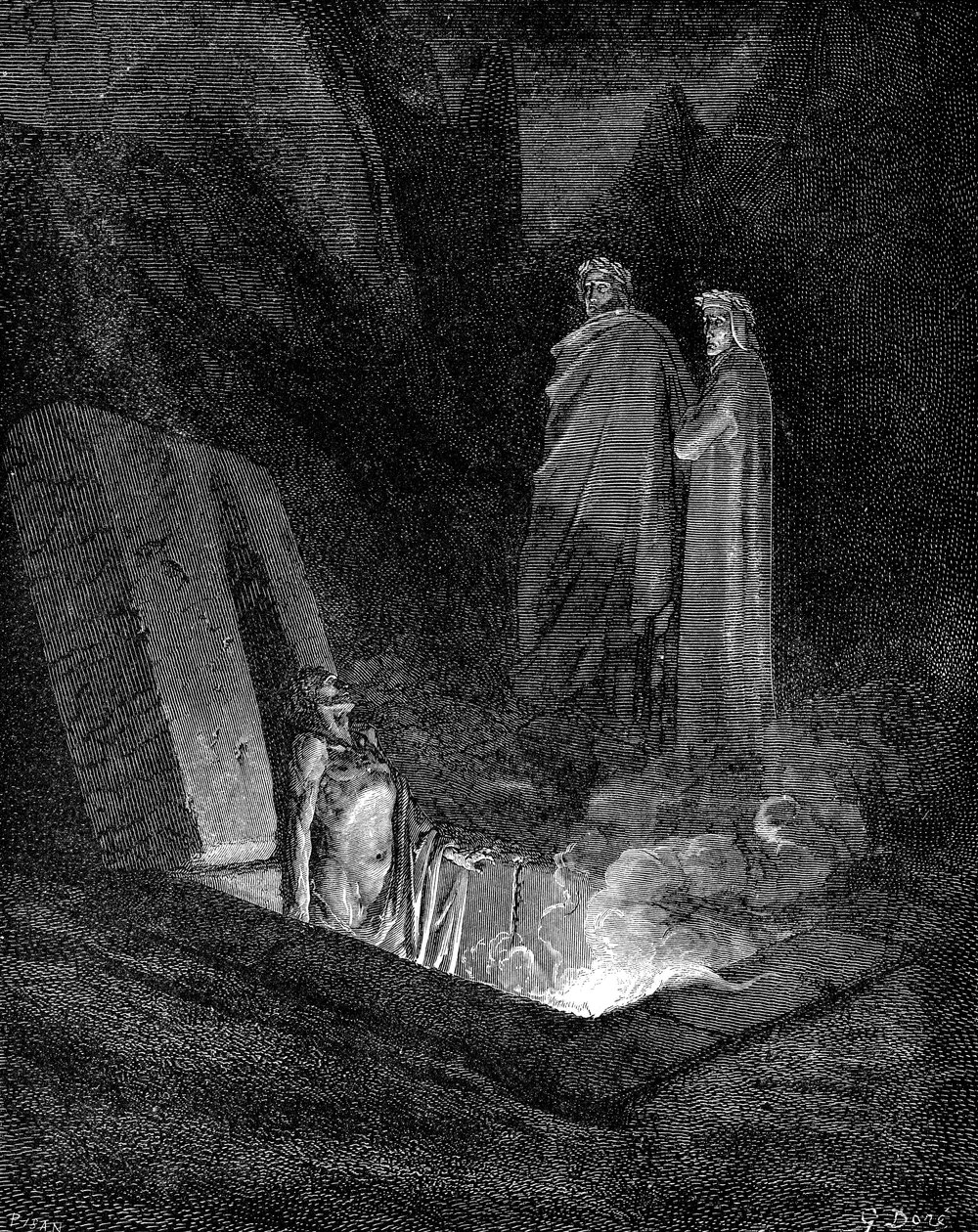 Dante und Virgil blicken in die Hölle, 1863 von Gustave Dore