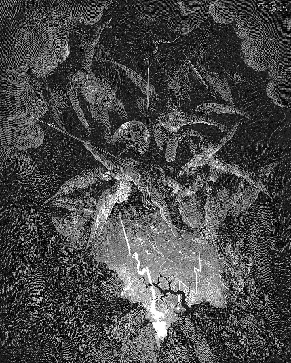 Illustration von Gustave Doré für John Miltons Epos 