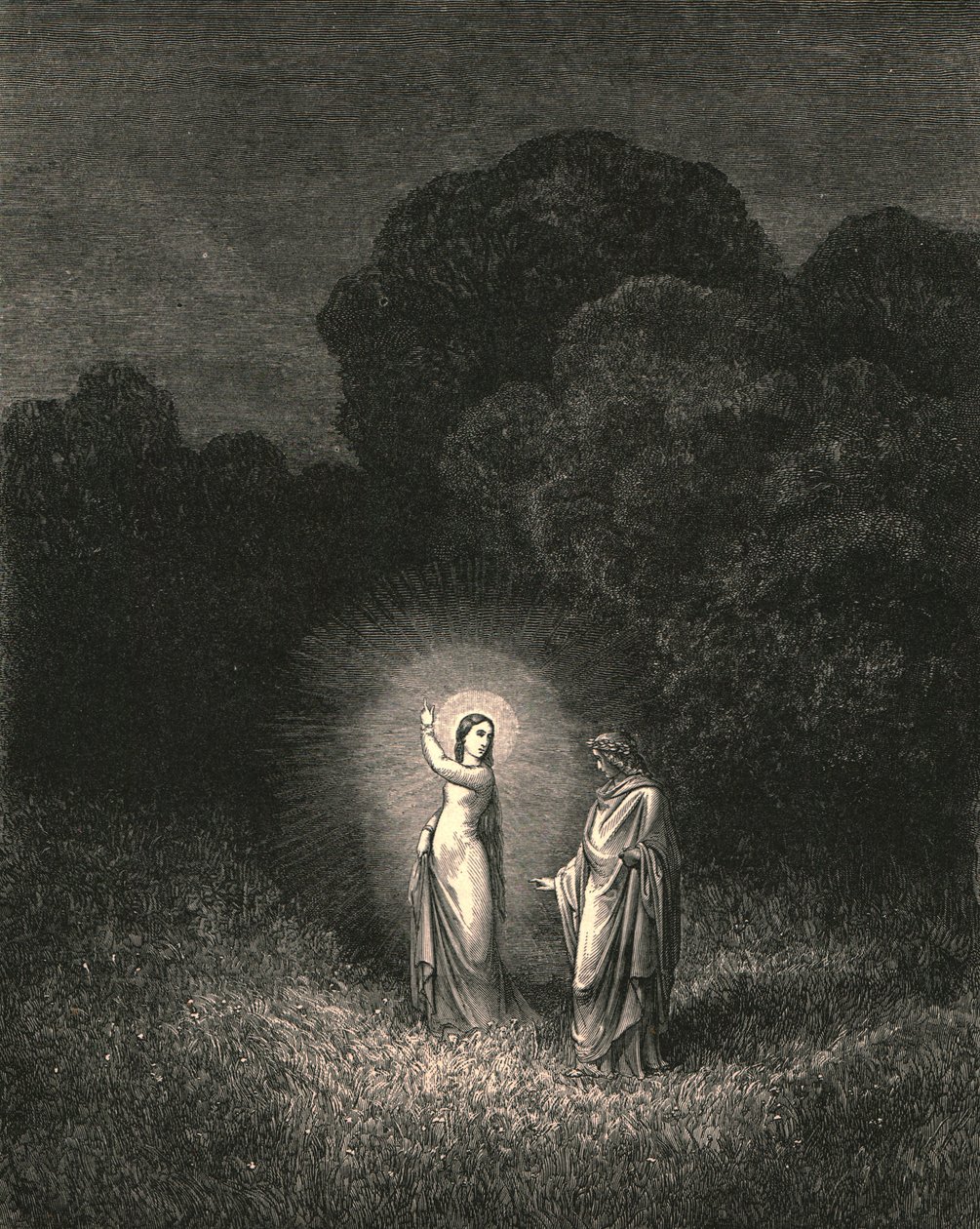 Ich, der dich nun auf diese Mission schickt, bin Beatrice, ca. 1890 von Gustave Dore