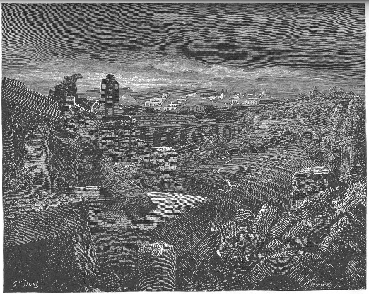 Jesajas Vision der Zerstörung Babylons von Gustave Dore
