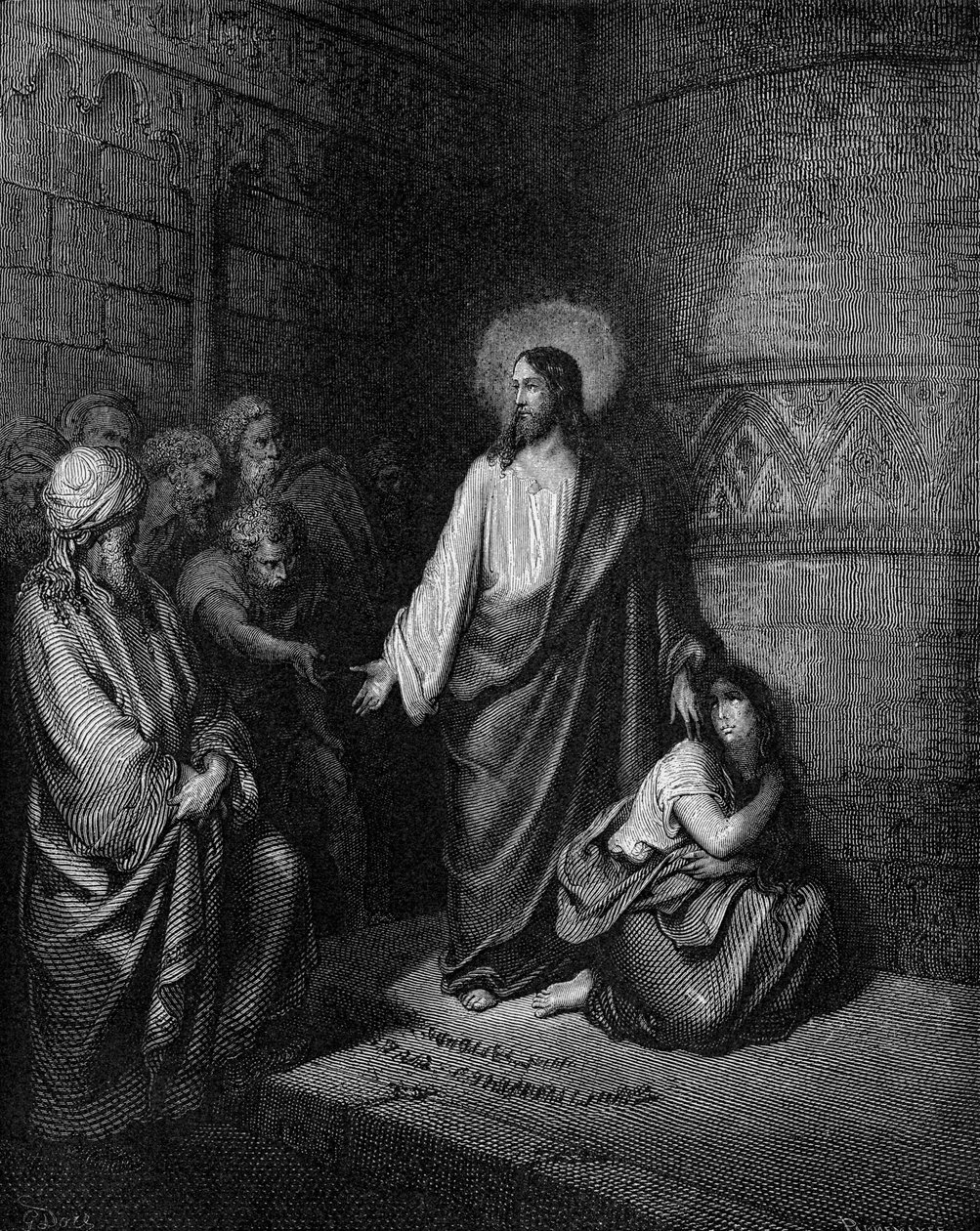 Jesus und die Ehebrecherin von Gustave Dore