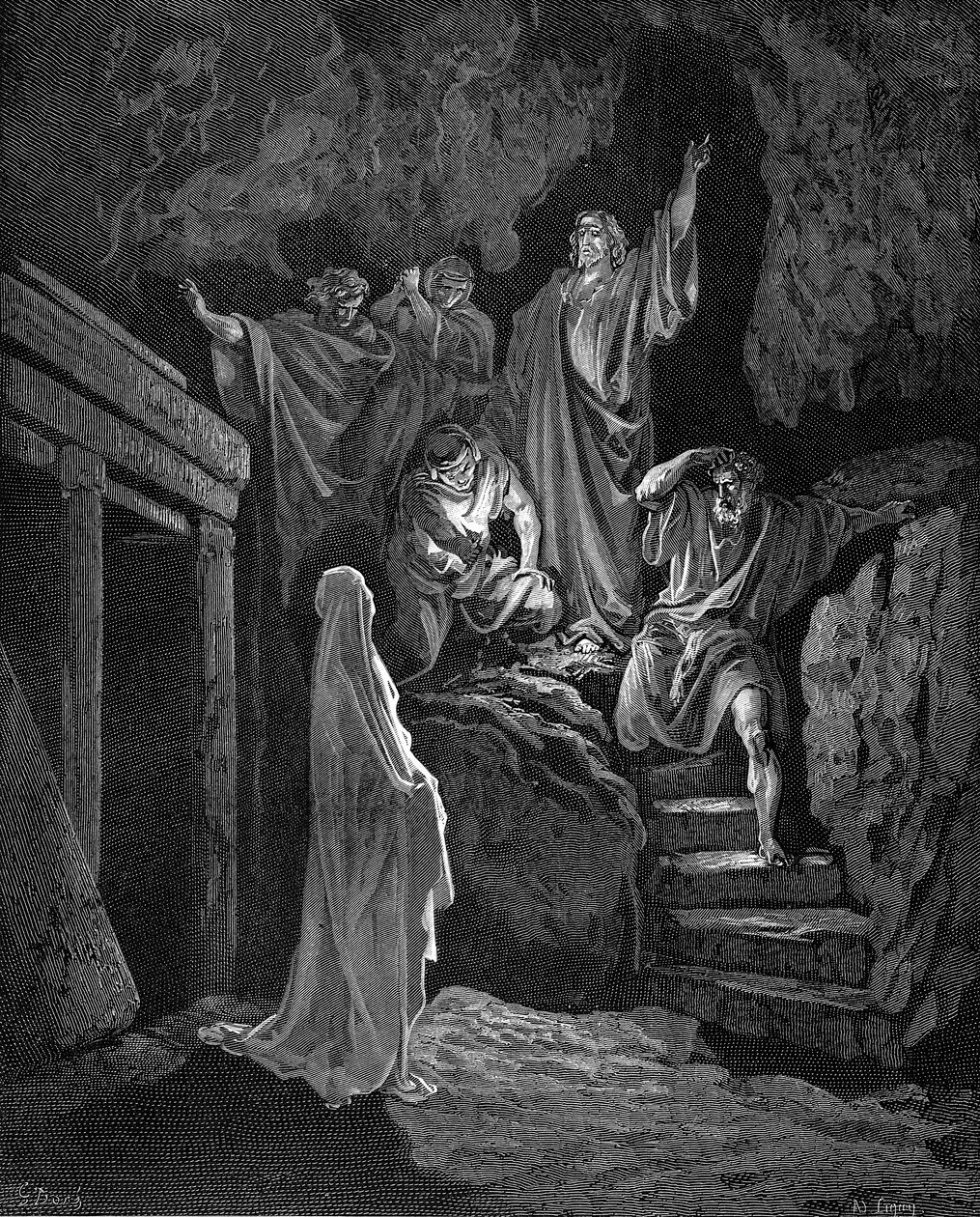 Jesus erweckt Lazarus aus seinem Grab, 1865-1866 von Gustave Dore