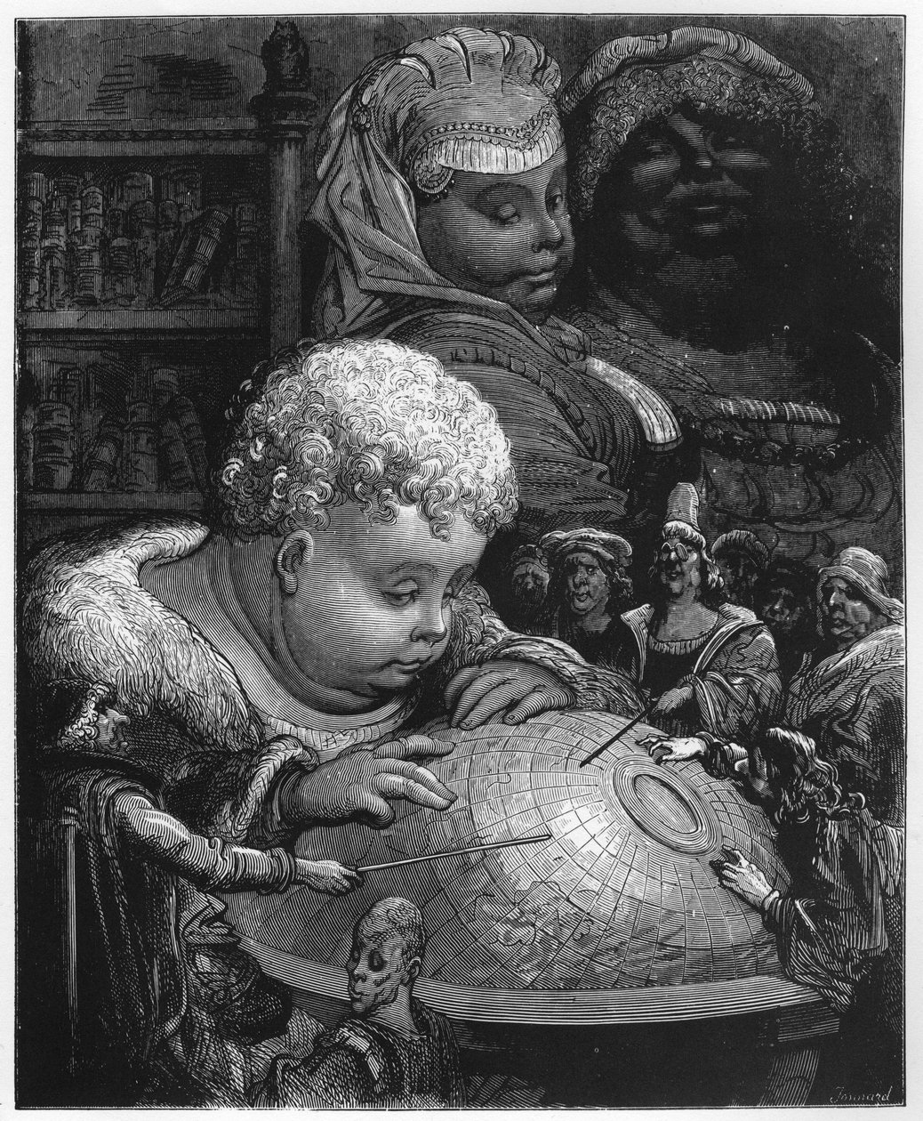 Die Erziehung von Gargantua - Illustration aus 