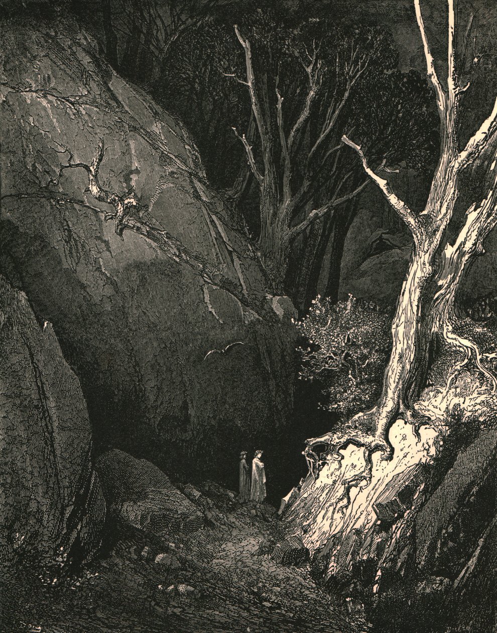 Vorwärts bewegte er sich, ich folgte seinen Schritten, um 1890 von Gustave Dore