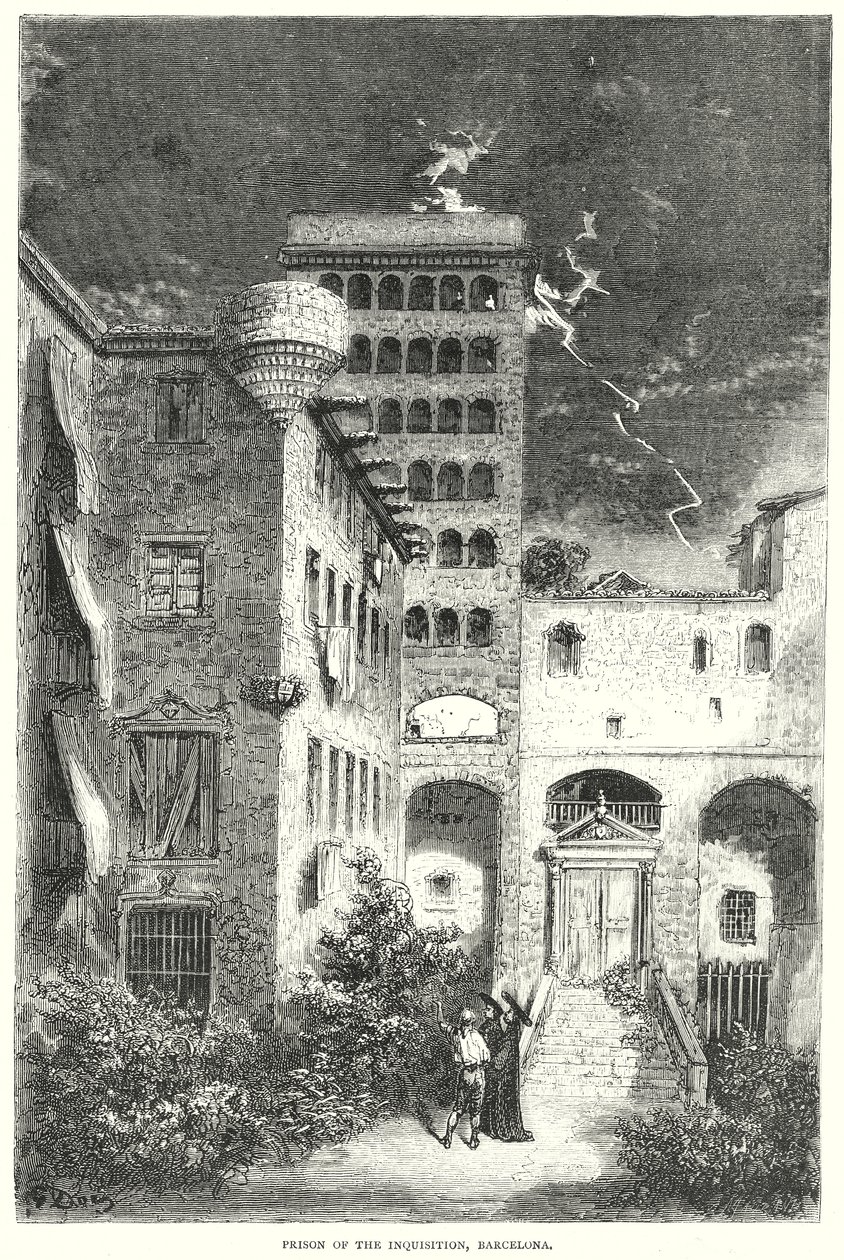 Gefängnis der Inquisition, Barcelona (Gravur) von Gustave Dore