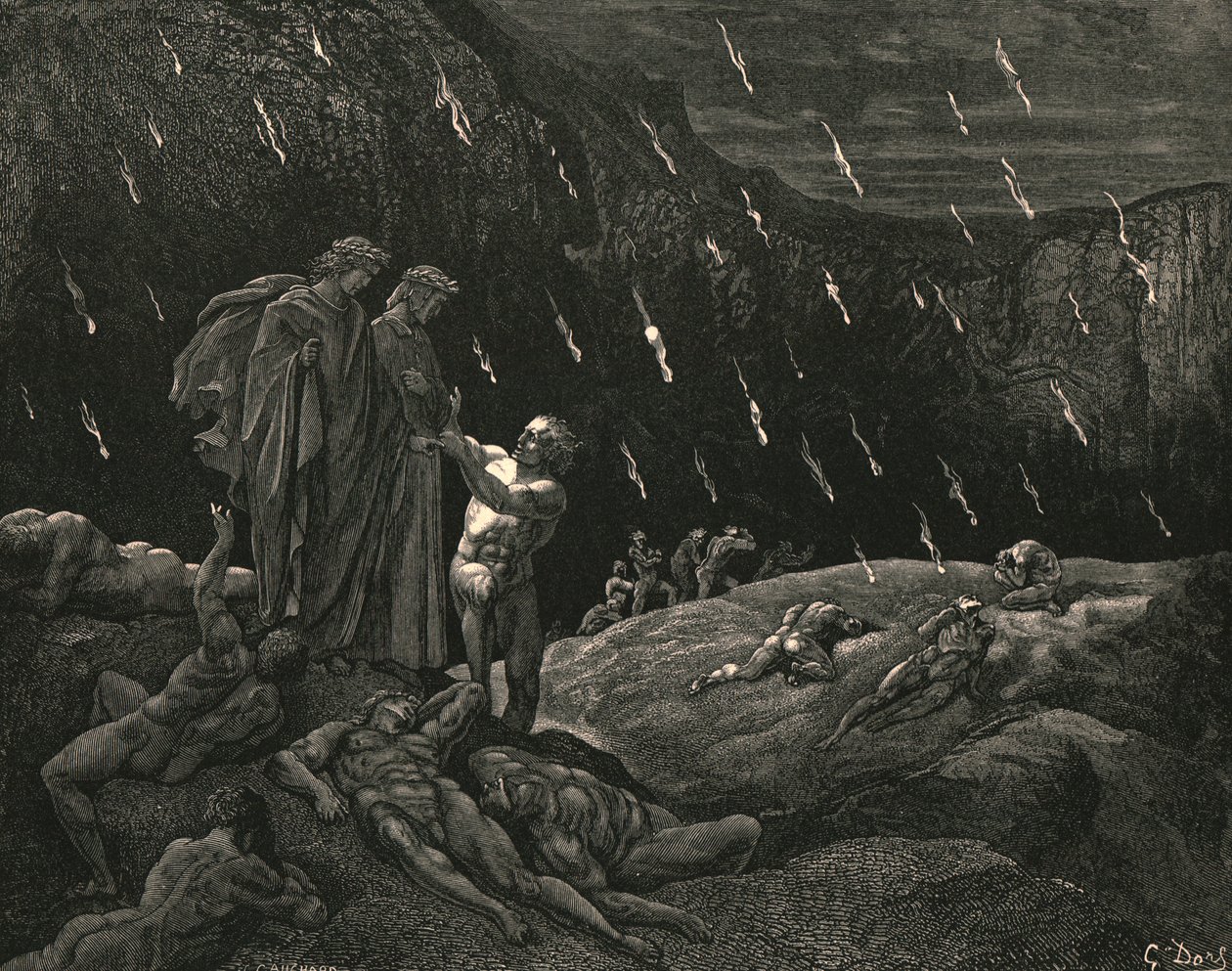 Herr! Brunetto! Und seid ihr hier von Gustave Dore