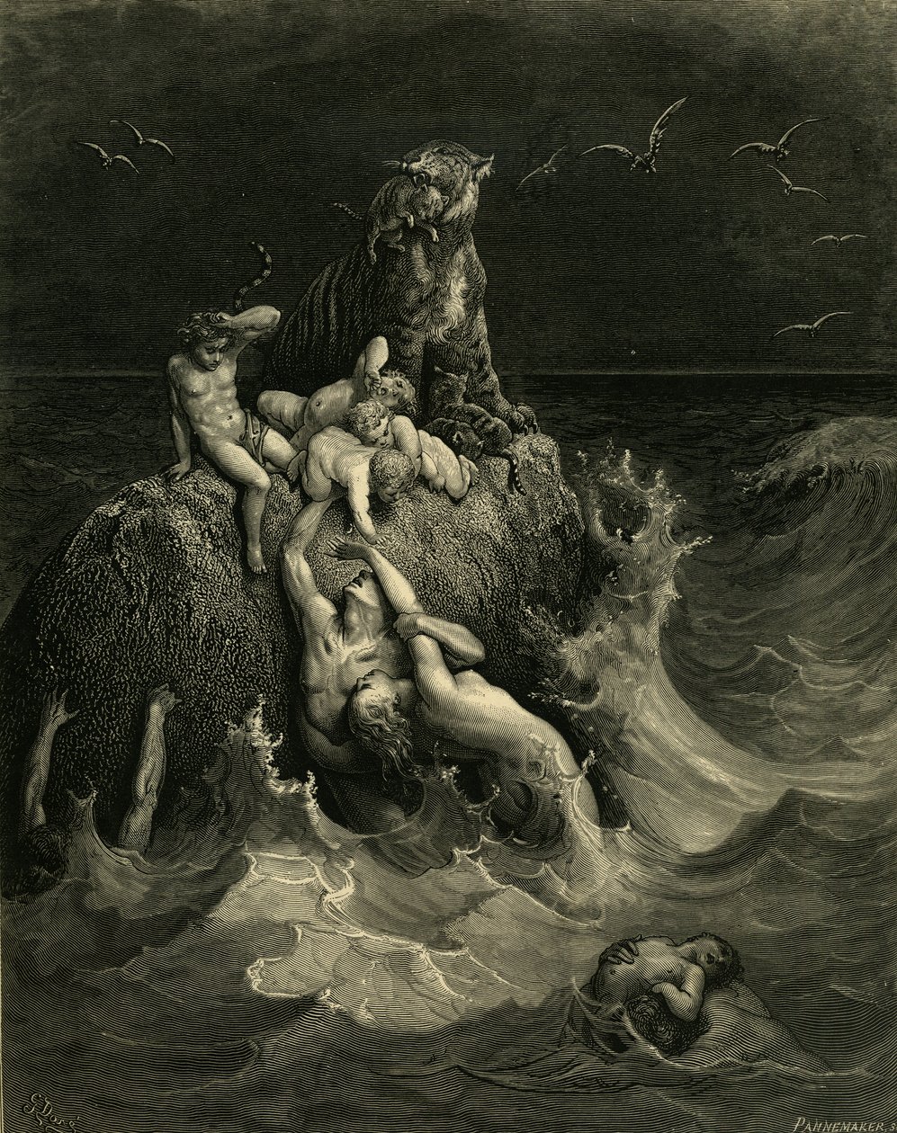 Die Sintflut Frontispiz zur illustrierten Ausgabe der Bibel, 1866 von Gustave Dore