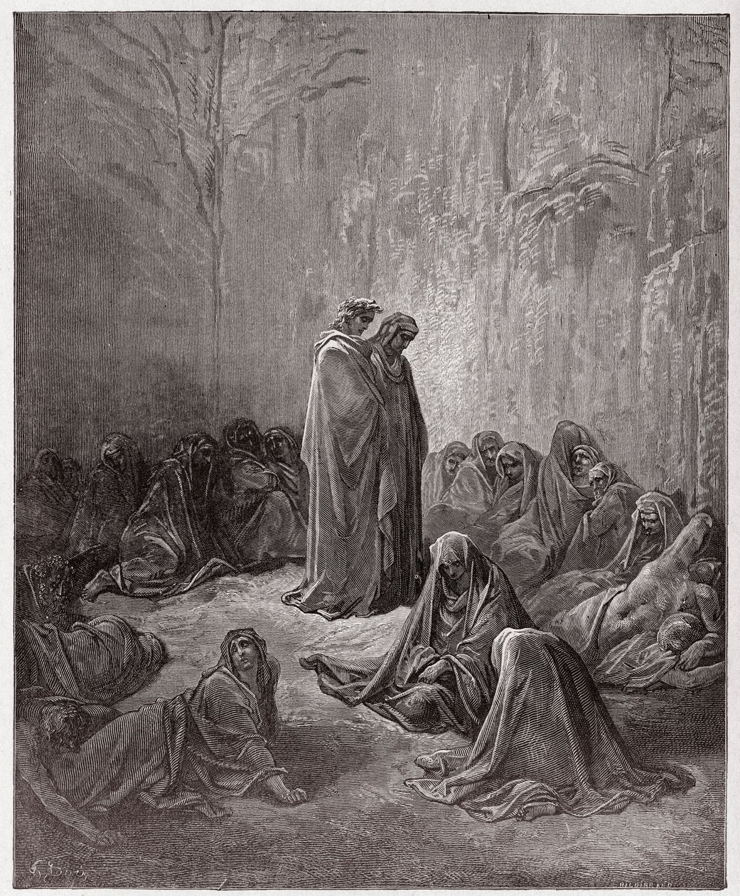 Die Göttliche Komödie, Purgatorio, Gesang 13: Die Seelen der Neidischen - von Dante Alighieri (1265-1321) - Illustration von Gustave Doré (1832-1883) von Gustave Dore