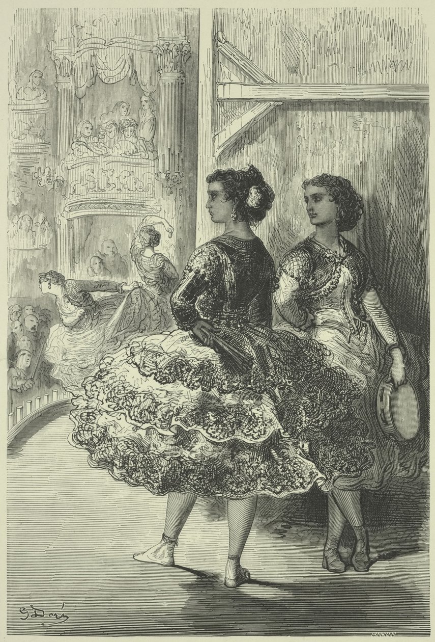 Der Fandango im Theater San Fernando, Sevilla von Gustave Dore