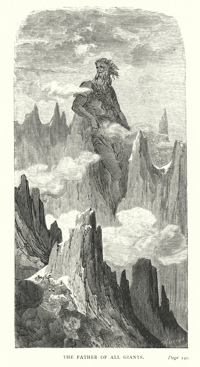 Der Vater aller Riesen (Gravur) von Gustave Dore