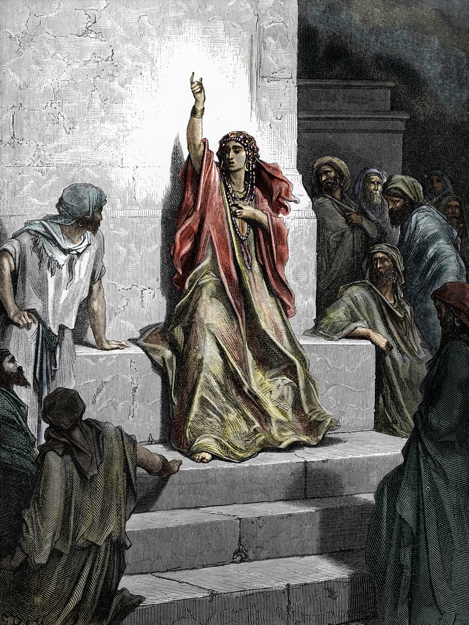 Die Prophetin Deborah, Gravur aus der 