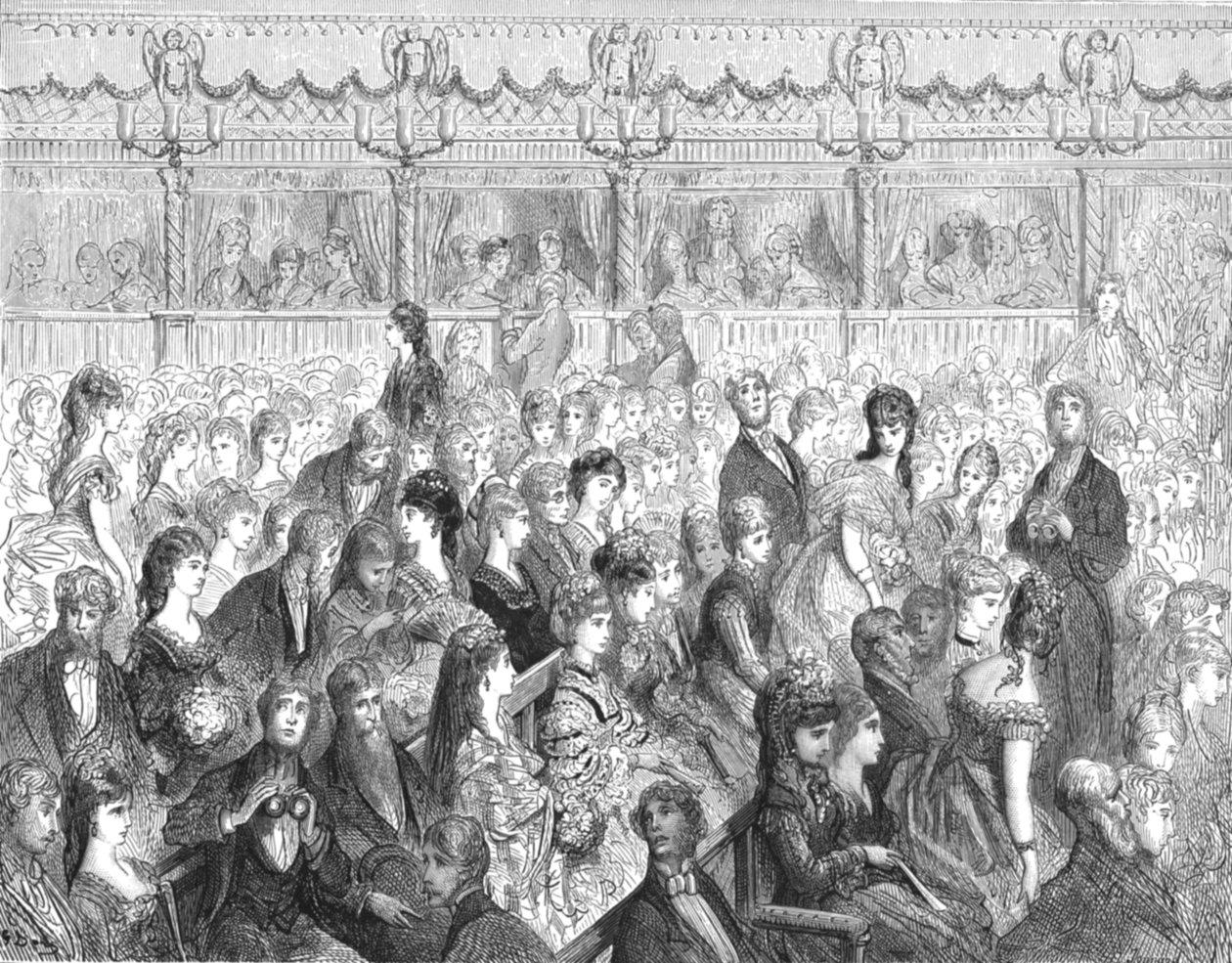 Die Stände - Covent Garden Oper, 1872 von Gustave Dore