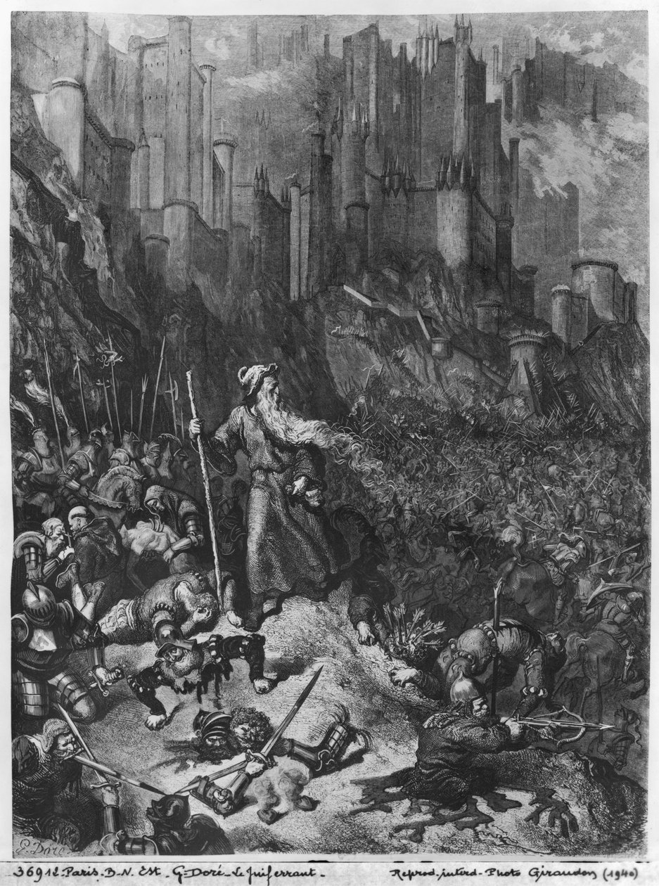 Der ewige Jude, graviert von Felix Jean Gauchard von Gustave Dore