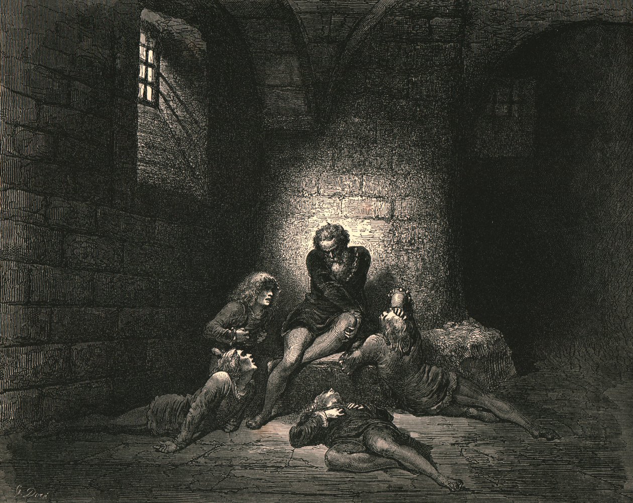 Dann, um sie nicht trauriger zu machen, hielt ich meinen Geist in Stille, ca. 1890 von Gustave Dore