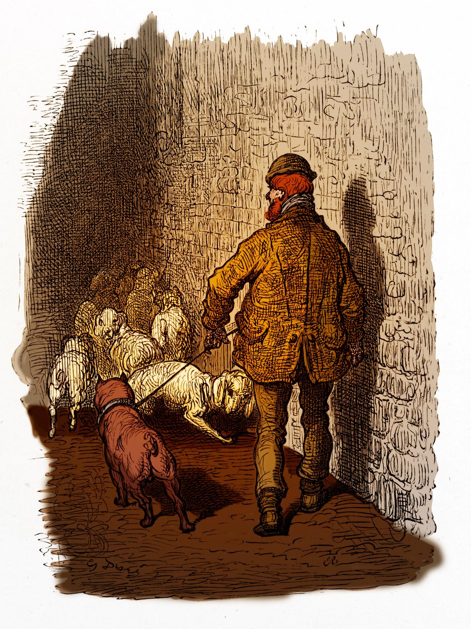 Londoner Docks im viktorianischen Zeitalter (Stich) von Gustave Dore