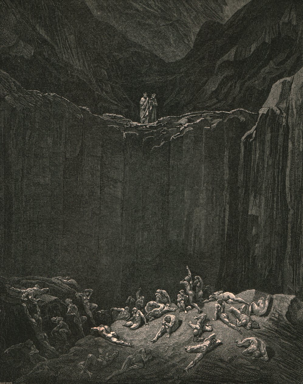 ...allumfassende Gerechtigkeit, verurteilt die Fälscher zur Strafe, ca. 1890 von Gustave Dore