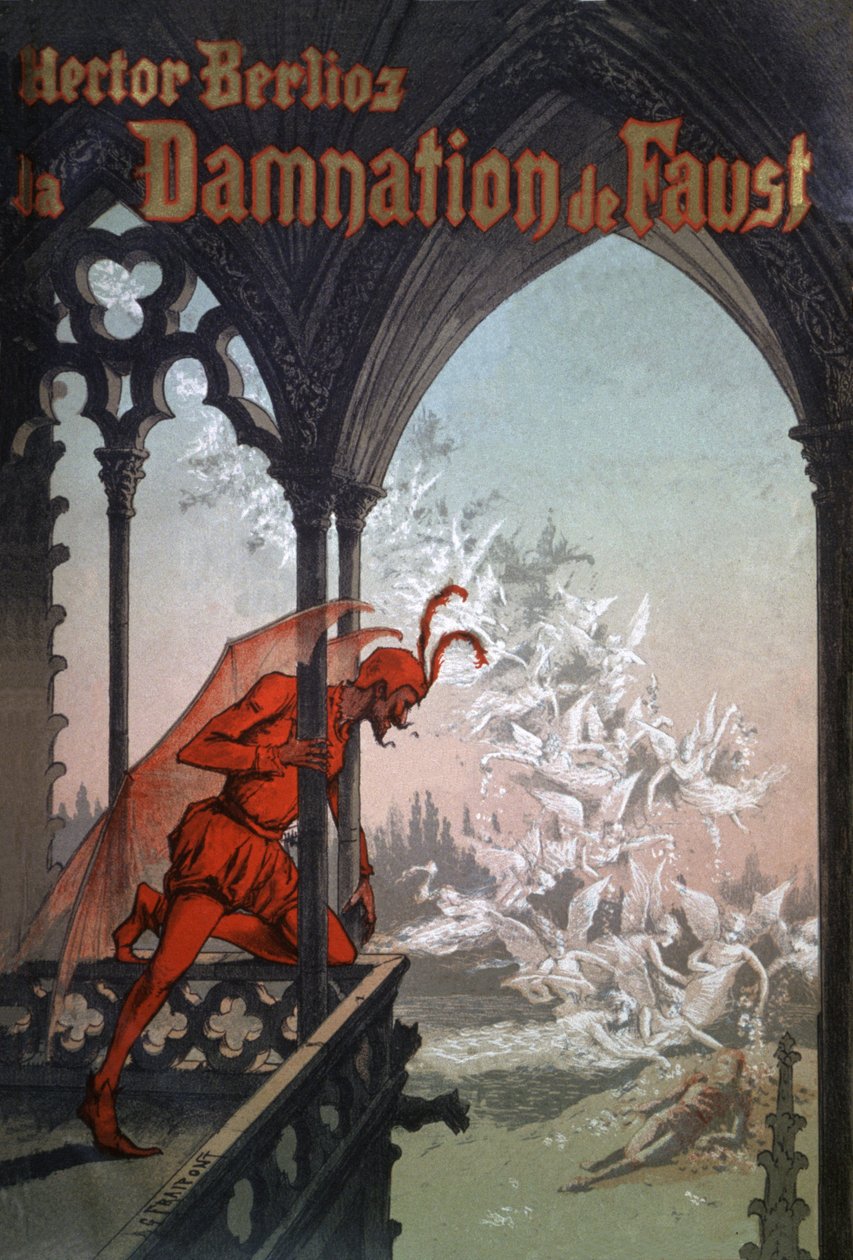 Die Verdammnis von Faust, ca. 1900 (Illustration) von Gustave Fraipont