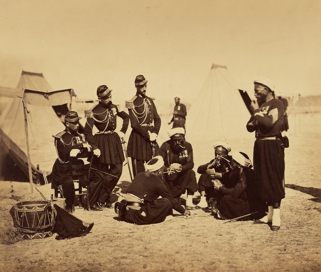 Camp de Châlons: Zouaven der Garde im Biwak von Gustave Le Gray